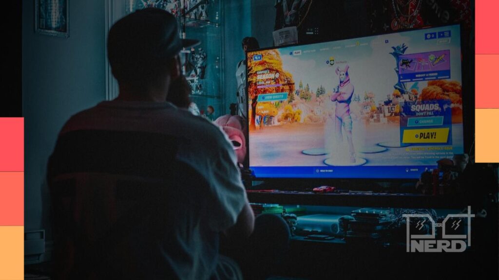 Ilustração de um carro autônomo com circuito de IA ao lado de um bloco de Tetris