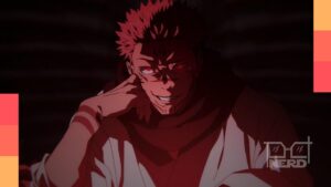 Sukuna em cena da Era Heian em Jujutsu Kaisen, sem o bastão que aparece no mangá