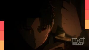 Ilustração promocional de Kagurabachi com o anúncio do anime para abril de 2027 e o estúdio Cypic