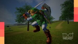 Ilustração comparando Ocarina of Time e A Link to the Past com estética moderna sugerindo um remake no Switch 2