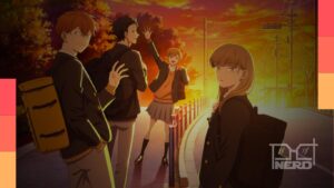 Ilustração do anime Parede de Gelo com destaque para a data de estreia do 4º episódio na Netflix