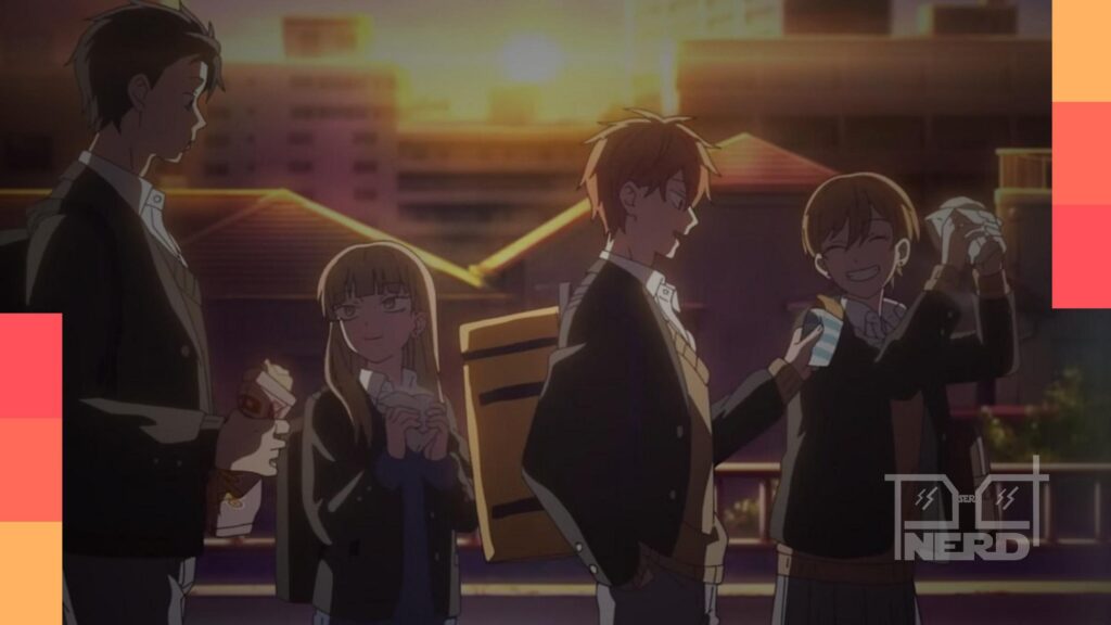 Koyuki, Miki, Minato e Yota na abertura de Parede de Gelo (Kori no Joheki)