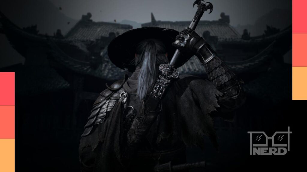 Ilustração do combate de Phantom Blade Zero com estética kungfupunk e referência a artes marciais chinesas