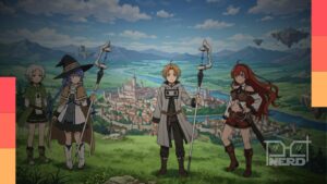 Ilustração de símbolo de dinheiro e uma fita de produção de anime representando o prejuízo da Pony Canyon de ¥6,3 bilhões