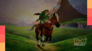 Monolith Soft em destaque com o universo de The Legend of Zelda ao fundo, ligado ao rumor de remake de Ocarina of Time