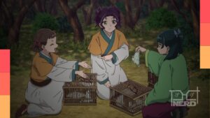 Ilustração da Shisui em Diários de uma Apotecária, com clima de retorno na 3ª temporada