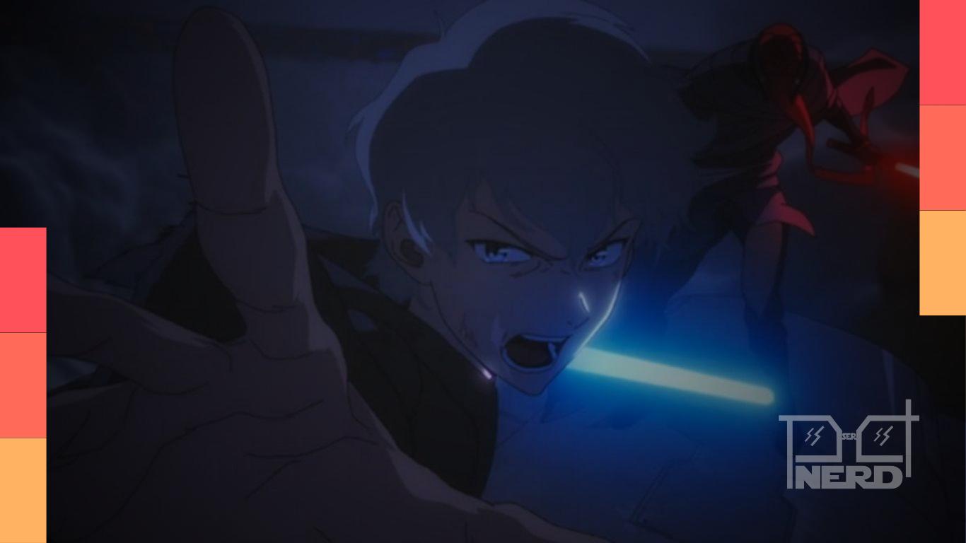 Arte inspirada em Star Wars com estética de animação 2D e referência a Visions