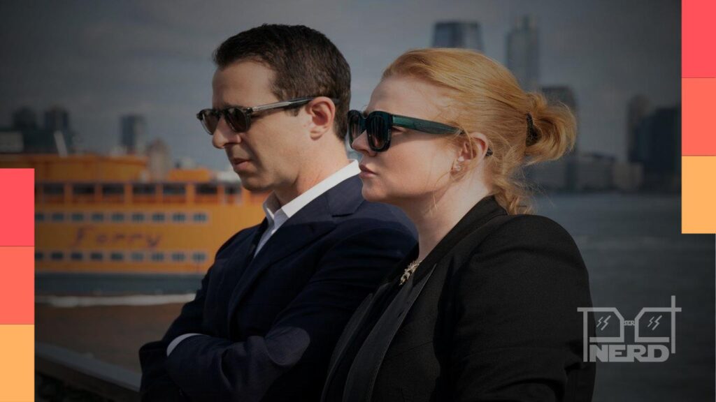 Jeremy Strong e Sarah Snook em cena de Succession, série da HBO