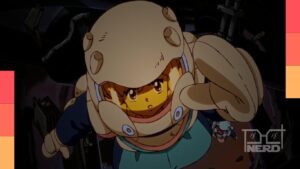 Pôster do filme em anime THE RIBBON HERO, inspirado em A Princesa e o Cavaleiro, com Safiri e o tema de herói mascarado