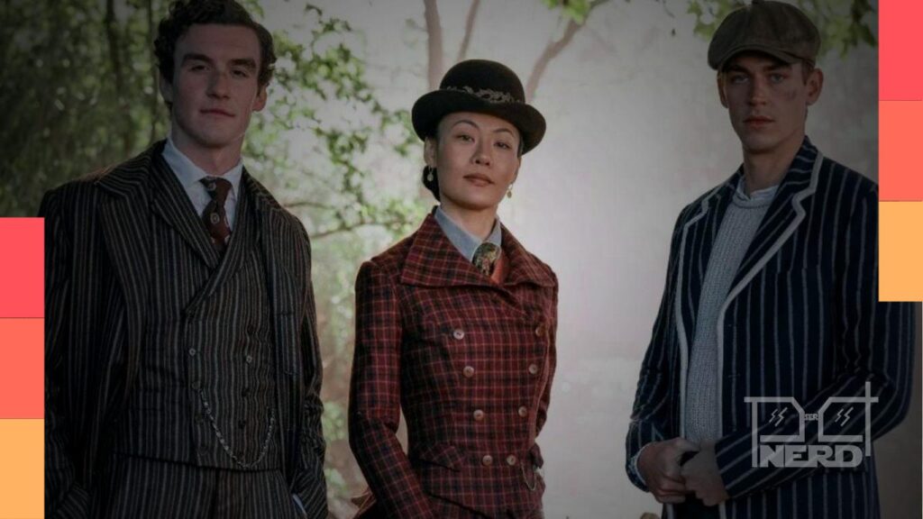 Ilustração do jovem detetive Sherlock Holmes em clima de mistério, em destaque para a 2ª temporada no Prime Video