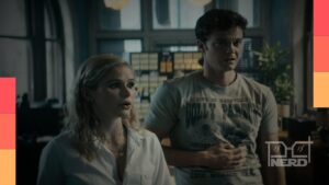 Erin Moriarty e Jack Quaid em cena de The Boys, série do Prime Video que faz referência a The Last of Us