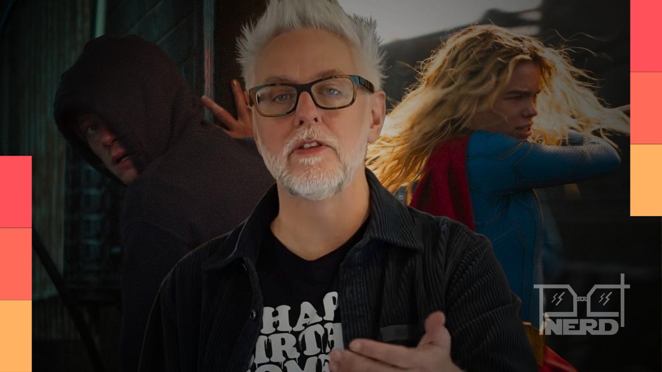 James Gunn em imagem promocional da DC Studios, reforçando que o DCU terá vários gêneros sem fórmula única.