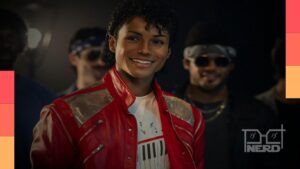 Imagem de capa de Michael, cinebiografia do Rei do Pop, destacando a polêmica sobre vida pessoal