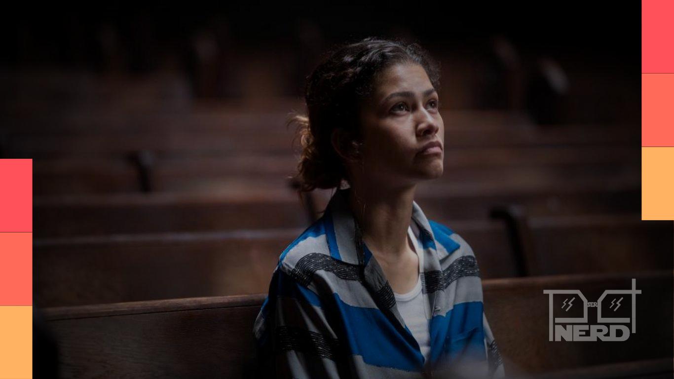 Capa com a silhueta de Zendaya em clima neon contrastando com cenário árido de faroeste, tema Euphoria HBO Max