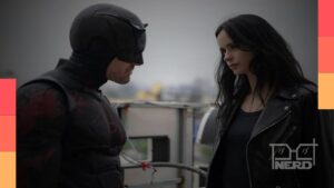 Charlie Cox e Krysten Ritter em Demolidor: Renascido no Disney+