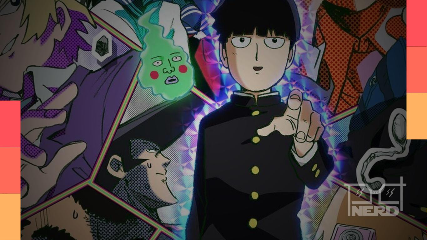 Colagem com personagens de animes de 2016 que completam 10 anos em 2026, incluindo Mob Psycho 100 e Your Name