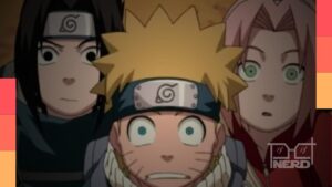 Ilustração do logo de Naruto Shippuden destacando as cores laranja, azul e rosa que inspiram teorias.