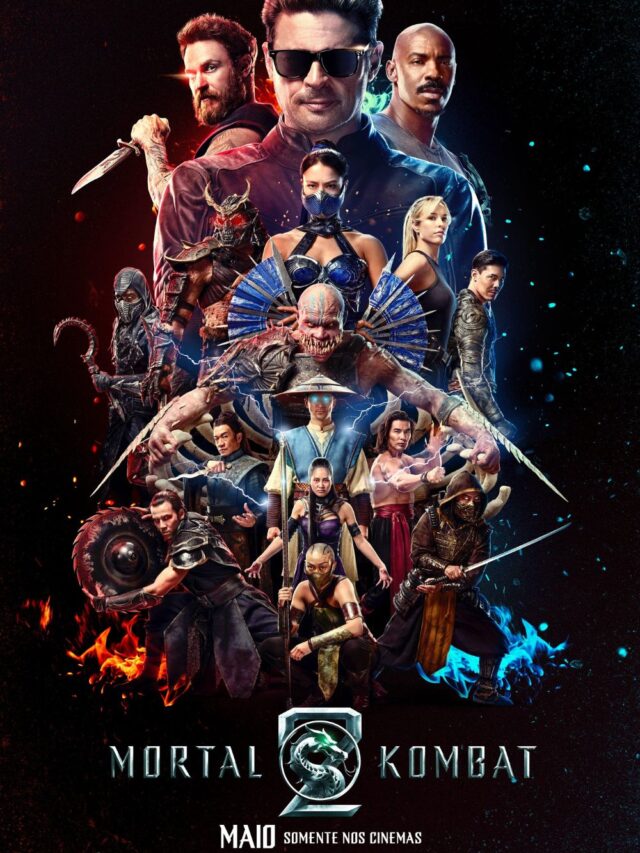 Cartaz mostrando alguns dos personagens de Mortal Kombat 2