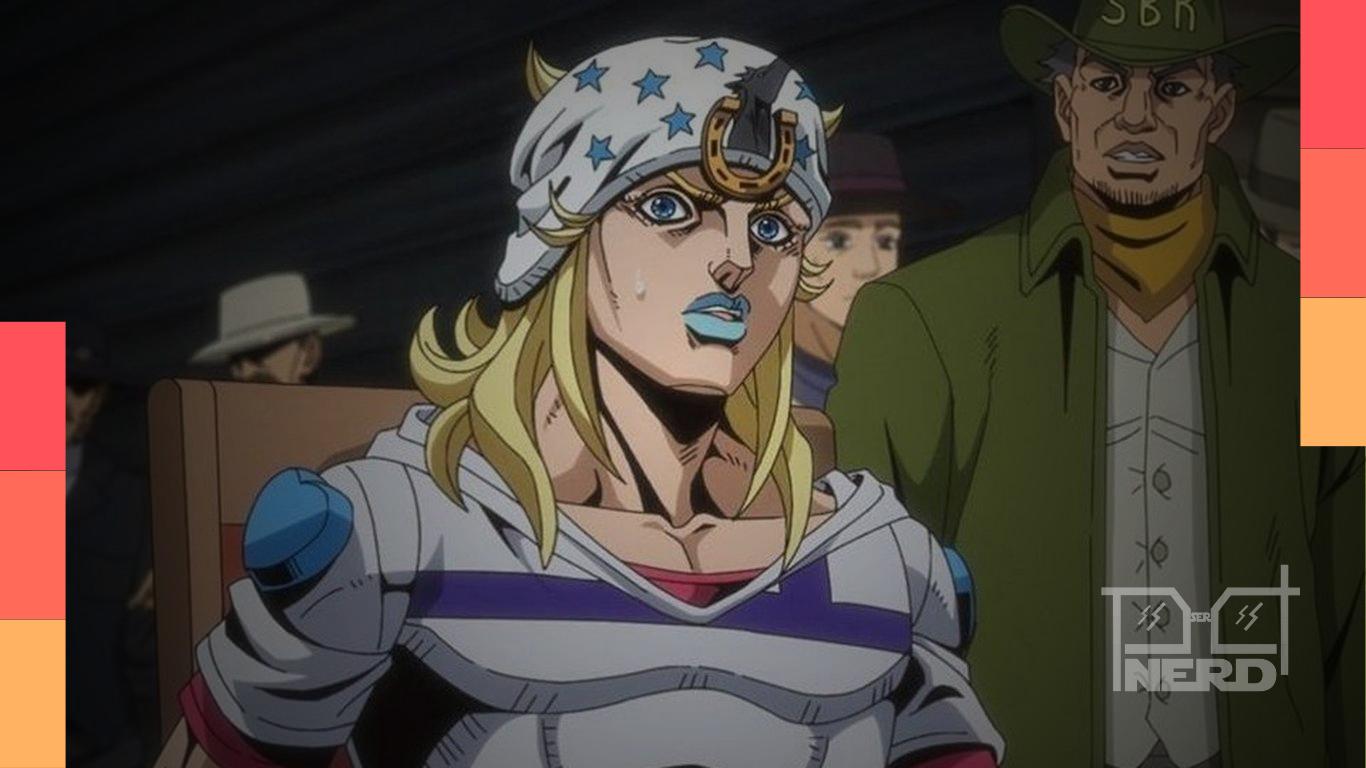 Ilustração com dois títulos de Stands de JoJo, indicando que os nomes mudam entre mangá e anime