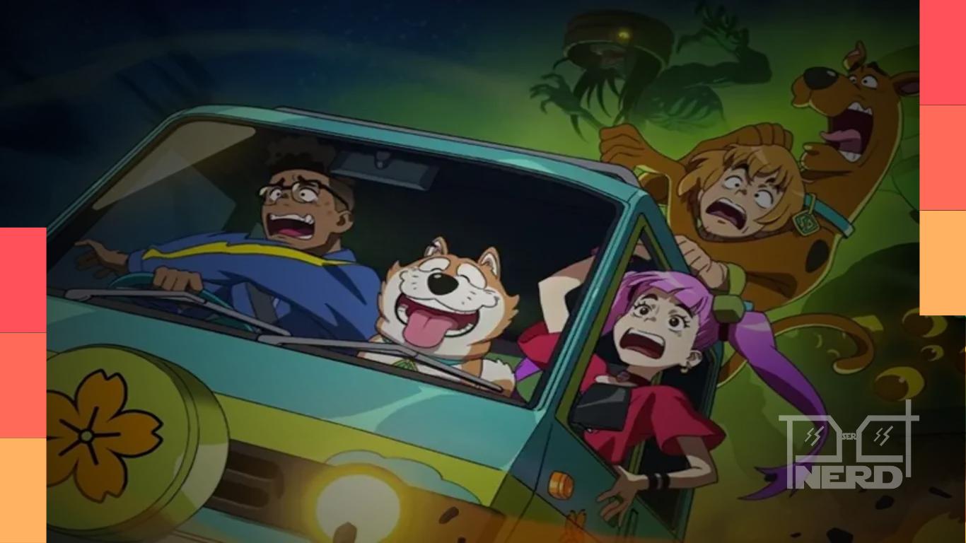Scooby-Doo em estilo anime com o título Yokoso Scooby-Doo!