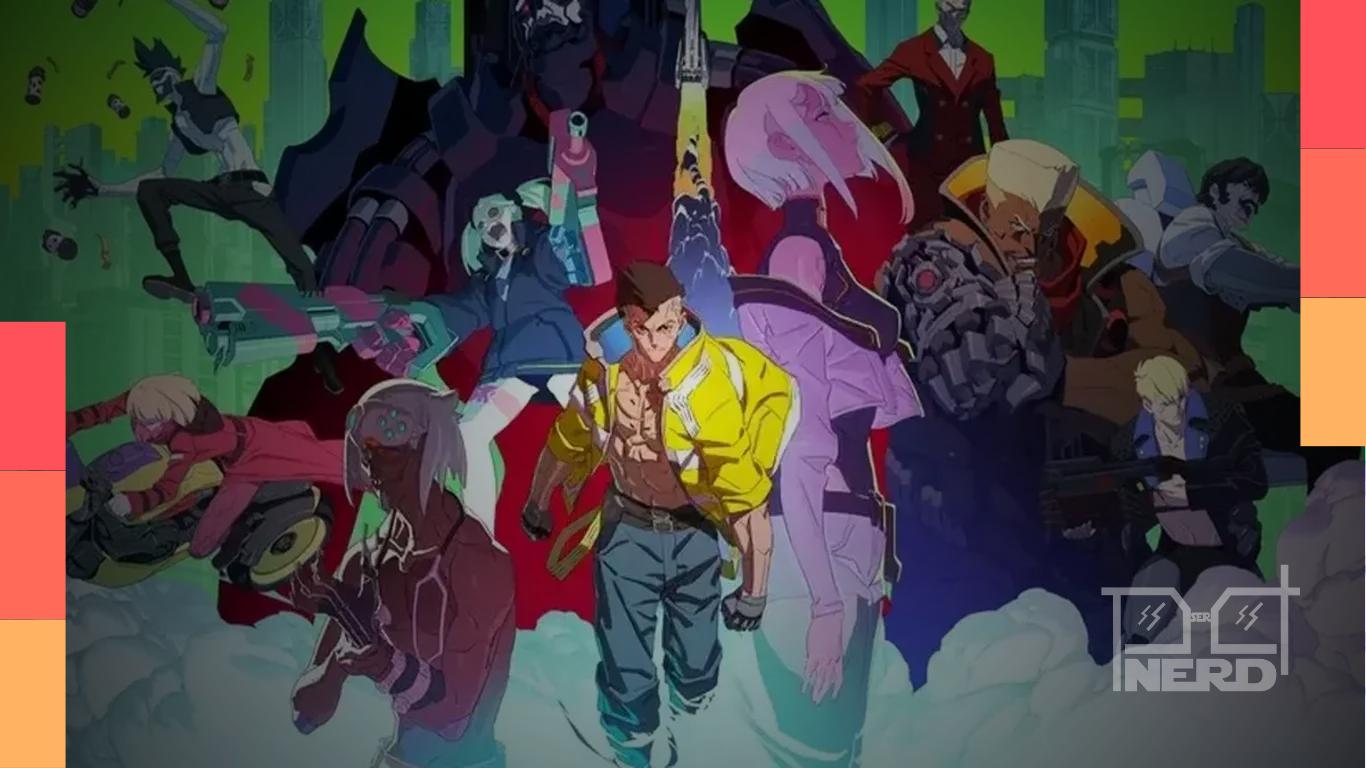 Ilustração estilo anime de Sung Jin-Woo ao lado do ícone da Crunchyroll, simbolizando 1 milhão de avaliações em Solo Leveling.