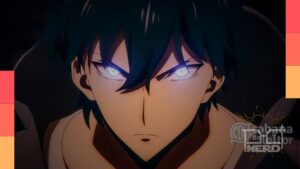Imagem com tema de Solo Leveling e referência ao recorde de avaliações na Crunchyroll