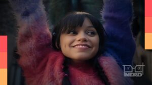 Jenna Ortega em cena como Wandinha em série da Netflix