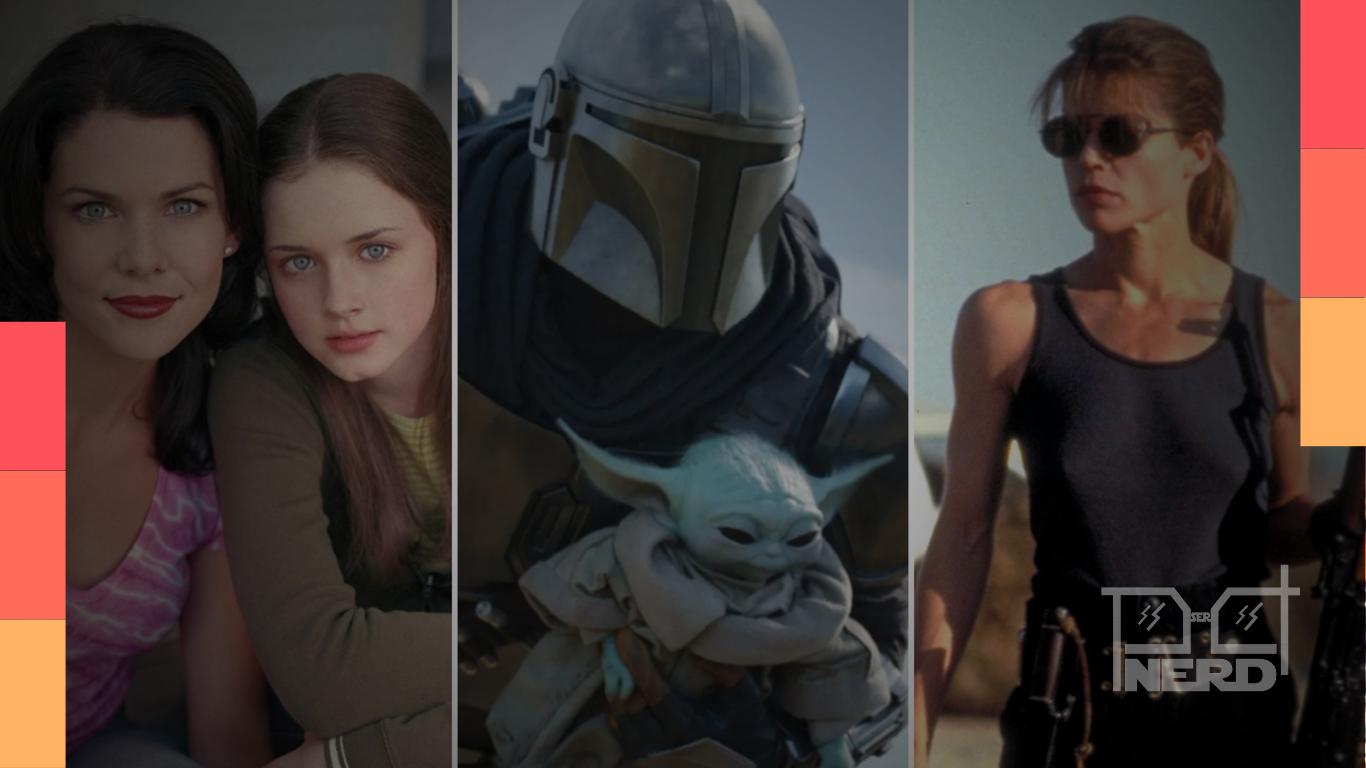 Personagens de séries e filmes com pais ou mães solteiros em clima de maratona de streaming