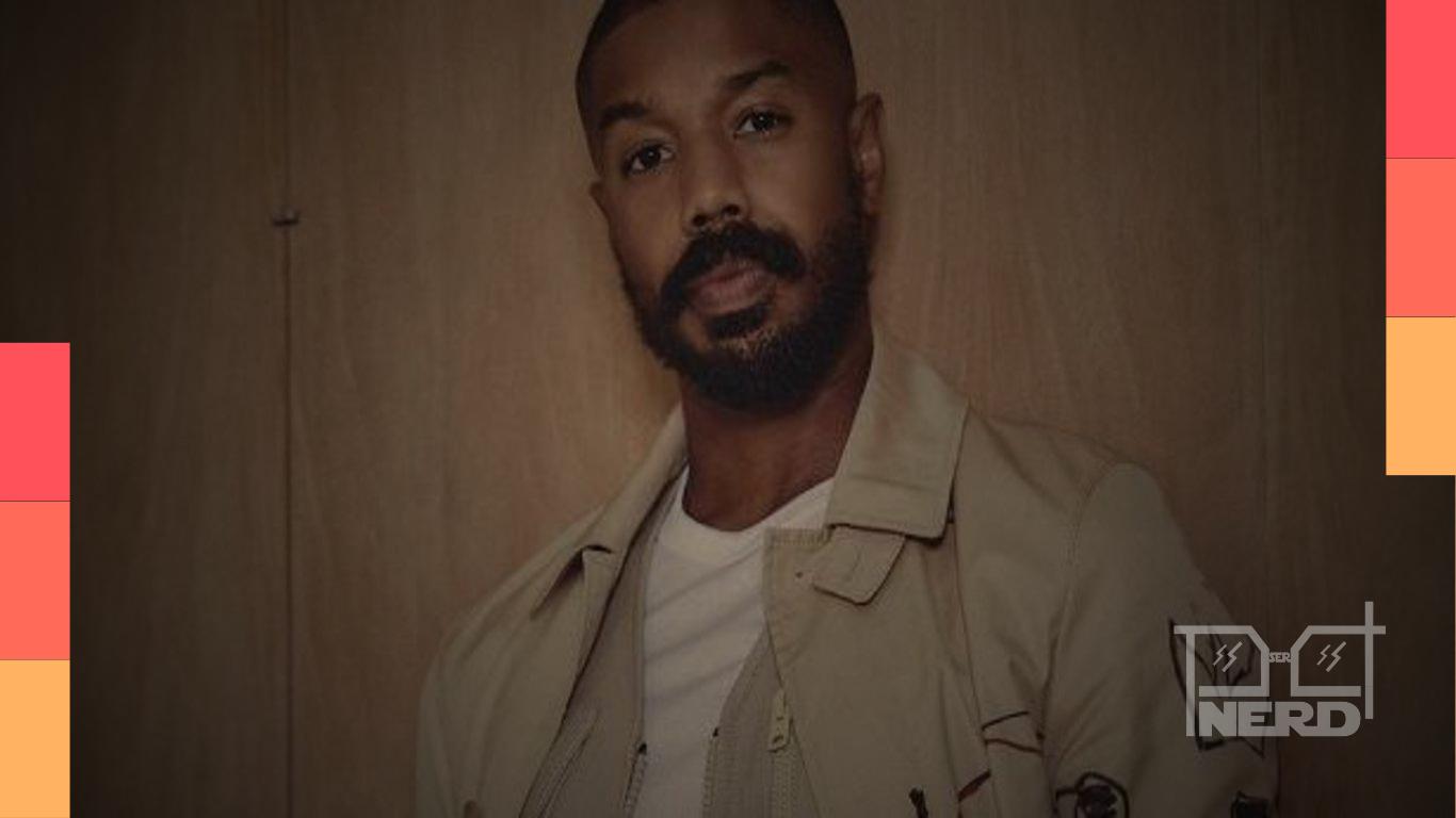 Michael B. Jordan durante anúncio de três séries para o Prime Video