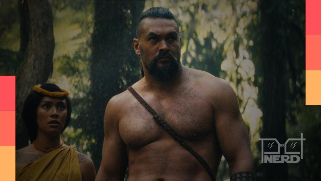 Jason Momoa como Ka’iana em Chefe de Guerra, com a informação de que a 2ª temporada está no limbo