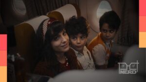 A imagem mostra um avião Caravelle em cena de produção que retrata os sequestros dos anos 1970, com referências às séries Caravelle 114 e Jessie & Colombo.
