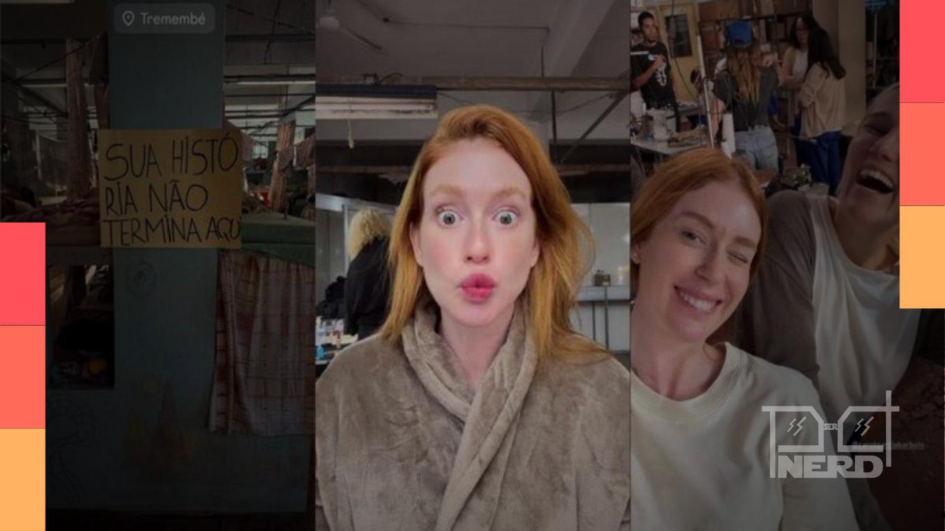 Marina Ruy Barbosa em set de gravação de Tremembé 2, com caracterização para o personagem Suzane von Richtofen