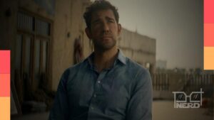 John Krasinski como Jack Ryan em cena de espionagem no filme Tom Clancy’s Jack Ryan: Guerra Fantasma