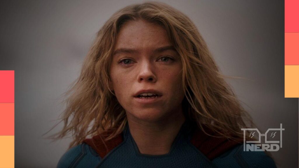 Milly Alcock em cena de Supergirl e referência ao universo DC com Lanternas