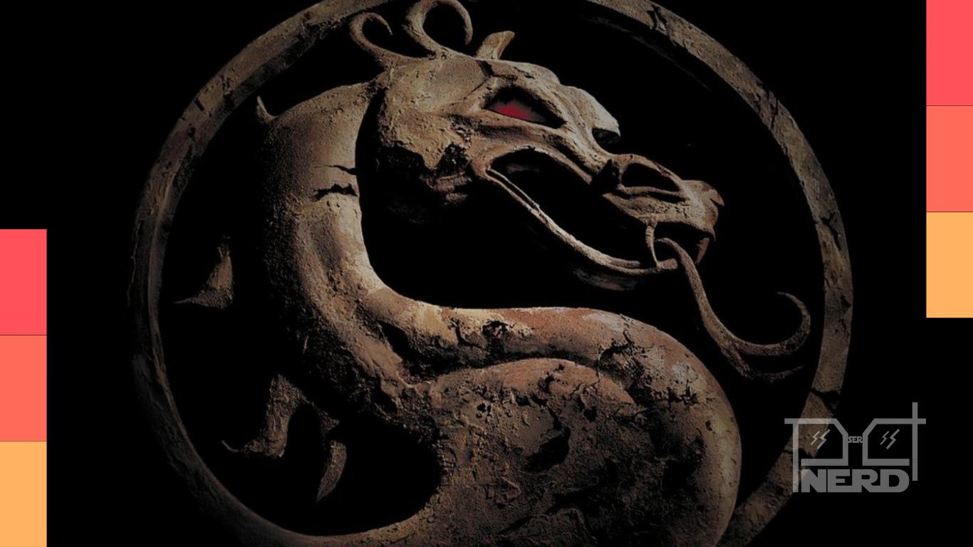 Guia de onde assistir Mortal Kombat com ícones de streaming e personagens da franquia