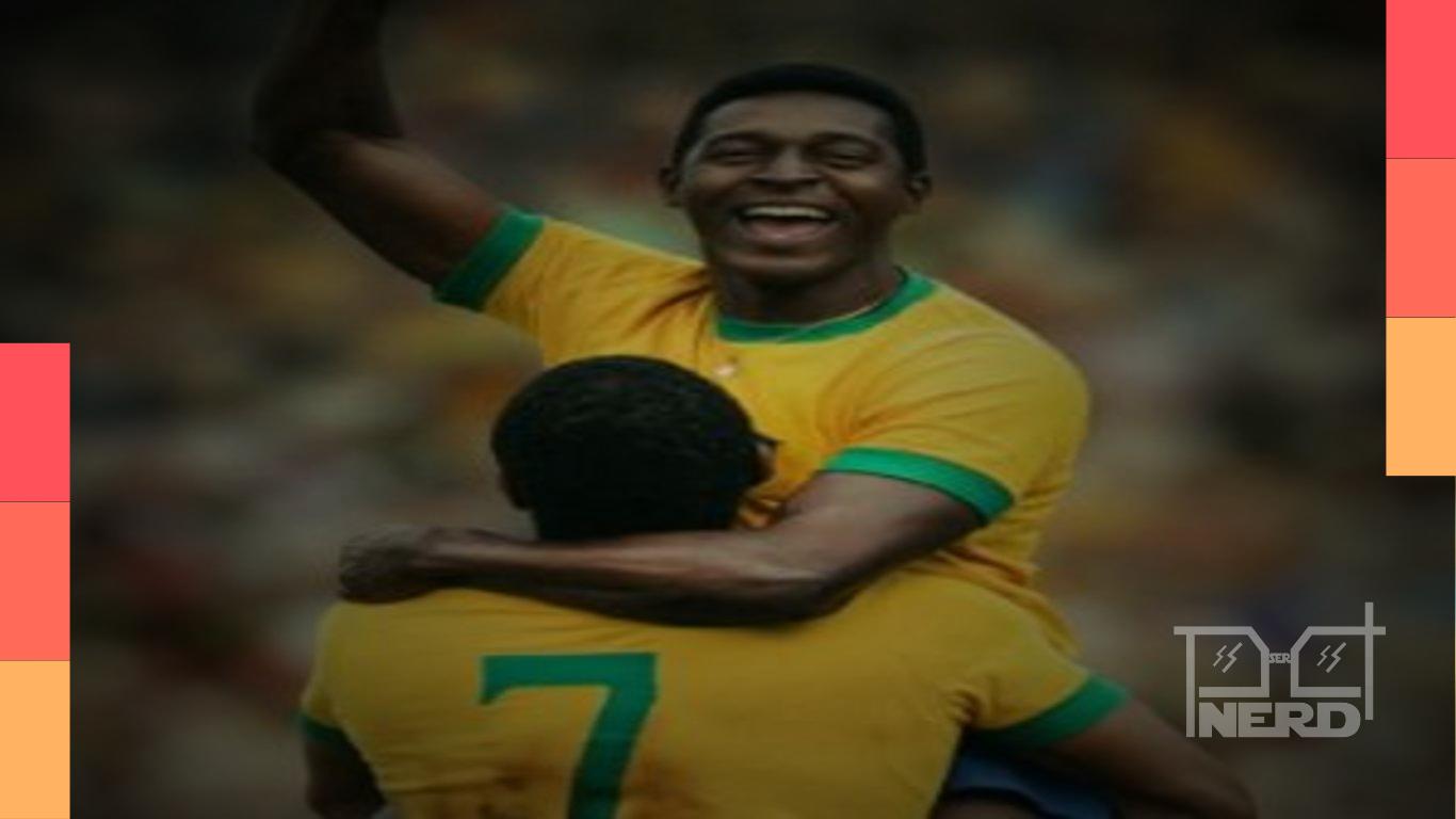 Imagem com clima de Copa do Mundo mostrando produções de filmes e séries sobre futebol