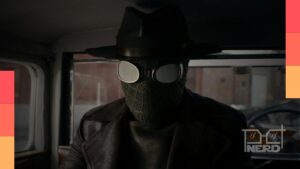 Nicolas Cage caracterizado como Spider-Noir em cena da série do Prime Video