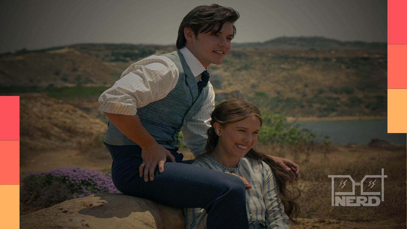 Millie Bobby Brown e Louis Partridge em cena de Enola Holmes 3