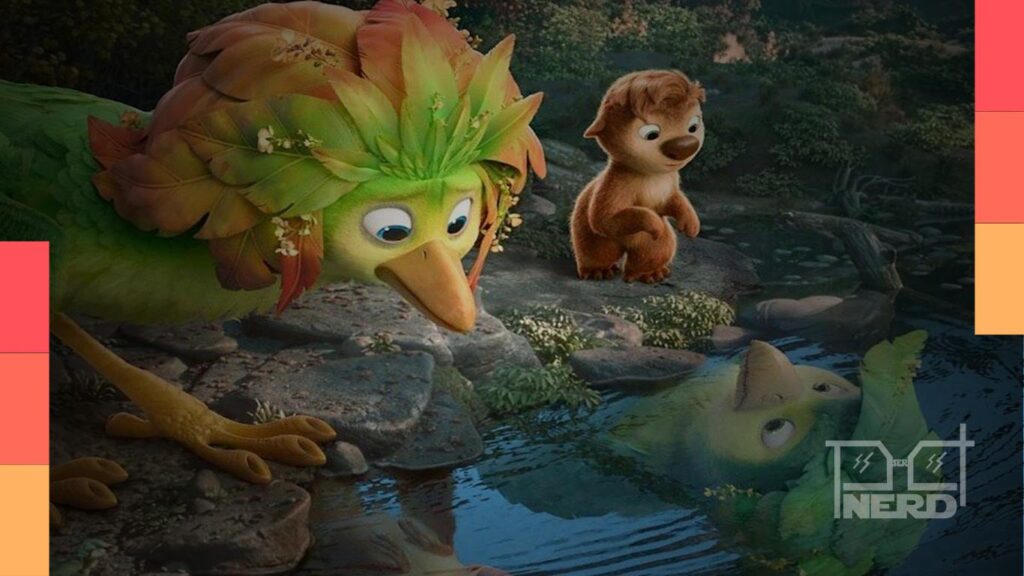 Personagens de Como Mágica em um mundo vibrante de criaturas híbridas, destacando a animação da Netflix