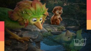 Personagens de Como Mágica em um mundo vibrante de criaturas híbridas, destacando a animação da Netflix