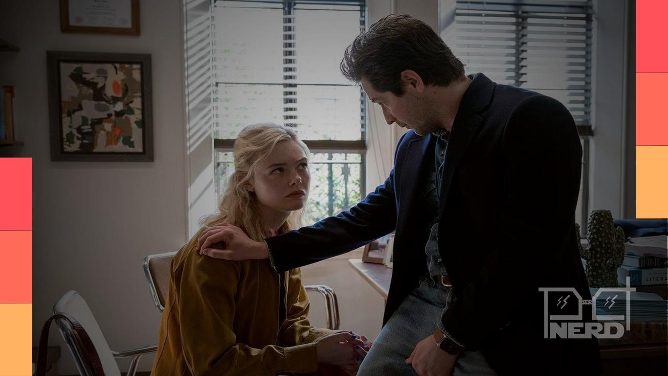 Elle Fanning e Michael Angarano em cena de Margô Está em Apuros, série do Apple TV+