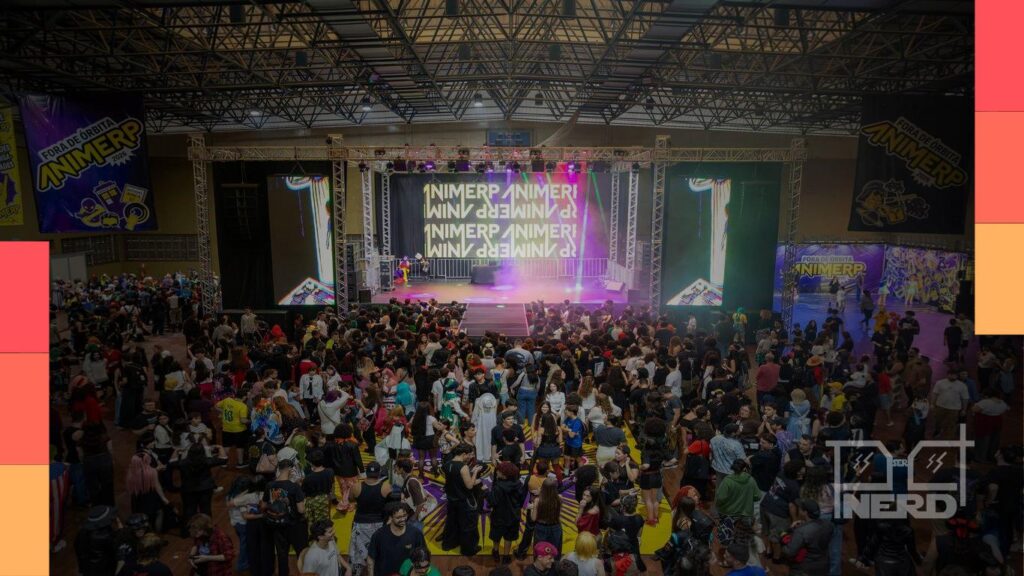 Cosplayers no Animerp 2026 em São José do Rio Preto, no Sesc, com tema “Fora de Órbita”