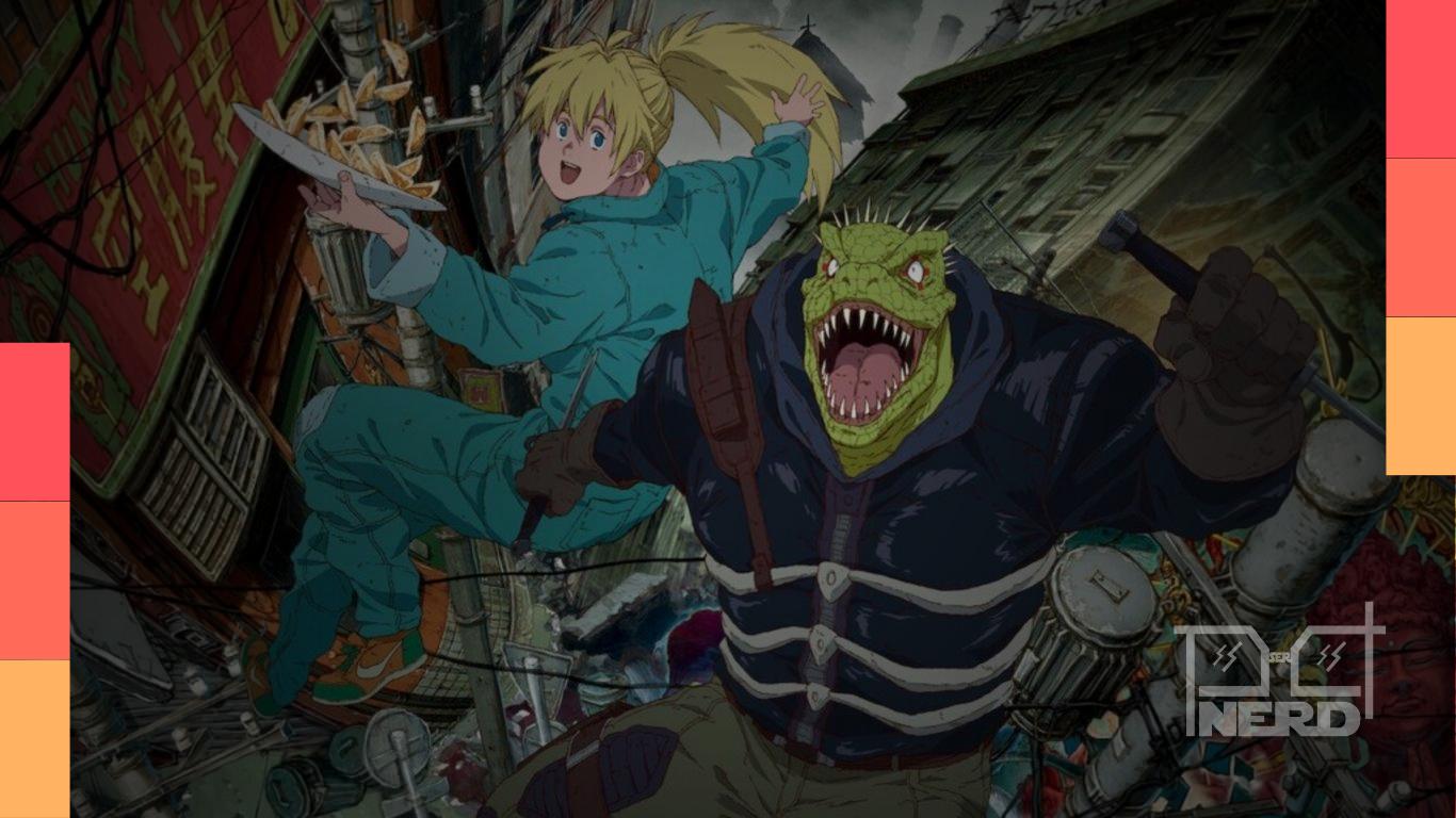 Ilustração com personagens e clima de ação de animes disponíveis na Netflix