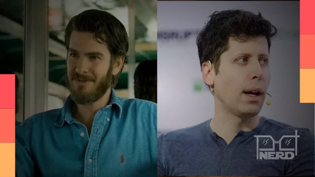 Arte de divulgação de Artificial com menção a NEON, Sam Altman e OpenAI