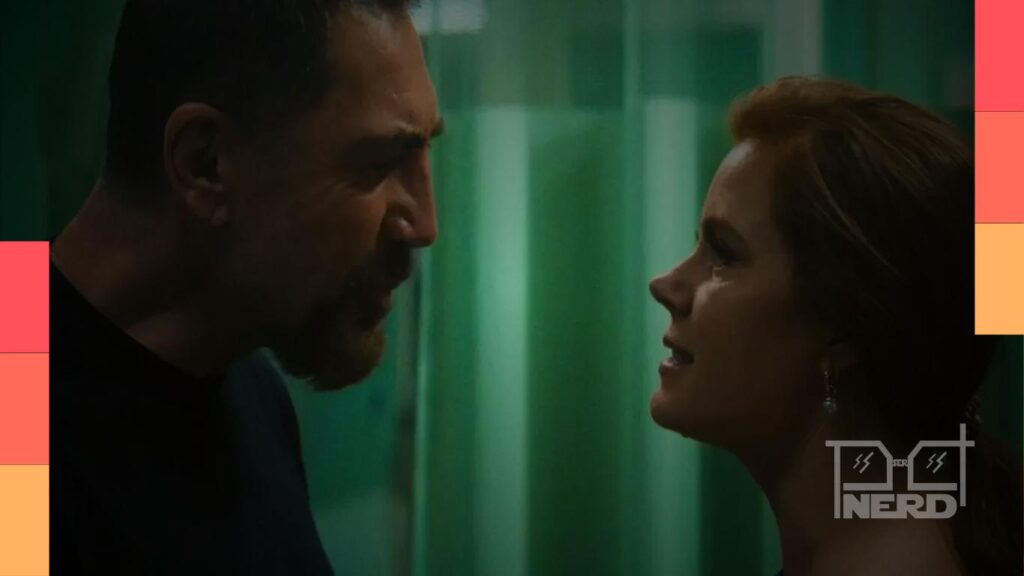 Amy Adams interpretando Anna Bowden em Cabo do Medo, destacada como peça central da trama