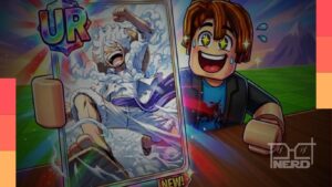 Cartas e ícones de recompensas do jogo Anime Card Farm no Roblox com indicação de códigos de junho de 2026