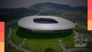 Estádio Akron em Guadalajara durante jogo de Copa do Mundo: Colômbia x RD Congo
