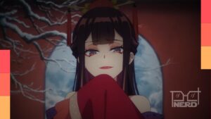 Ilustração com personagens de anime em trajes da corte imperial chinesa e tema de troca de corpos, com clima de intriga e drama