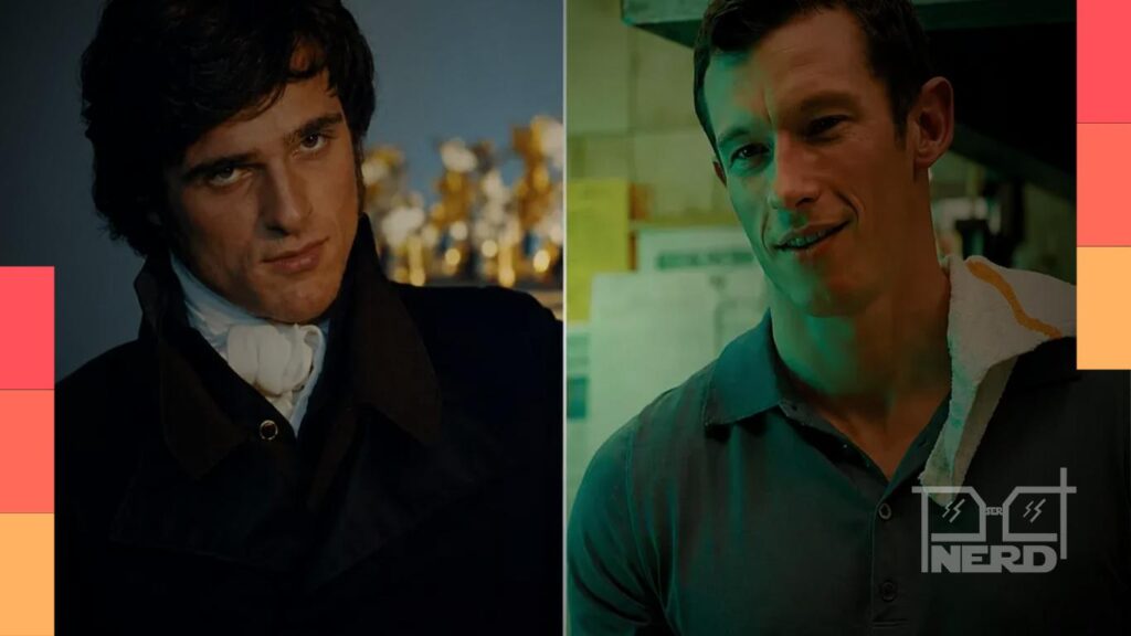 Montagem com Jacob Elordi e Callum Turner e referência ao papel de James Bond