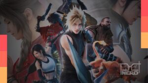 Homem jovem com controle jogando Final Fantasy VII Revelation, com a ideia de final único e escolhas no caminho
